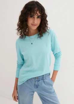 Longshirt mit Rundhalsausschnitt, Langarm (5er Pack)