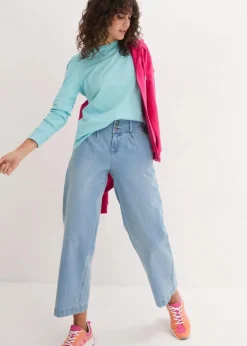 Longshirt mit Rundhalsausschnitt, Langarm (5er Pack)