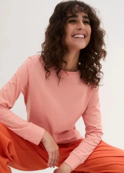 Longshirt mit Rundhalsausschnitt, Langarm (5er Pack)