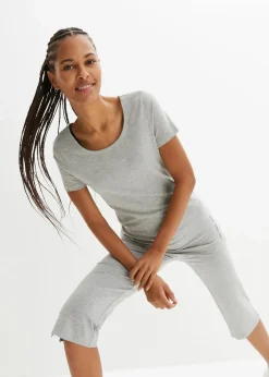 Longshirt mit Schriftzug (2er Pack)