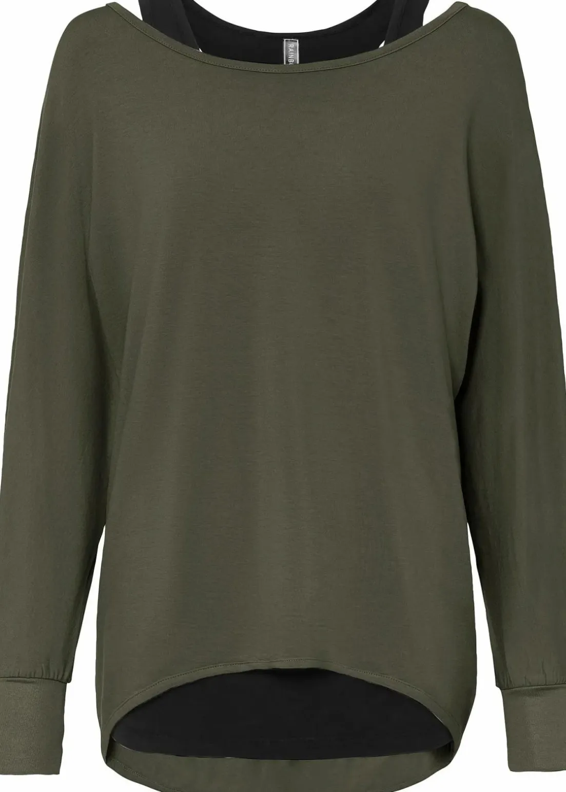 Longshirt mit Top aus Viskose-Mix