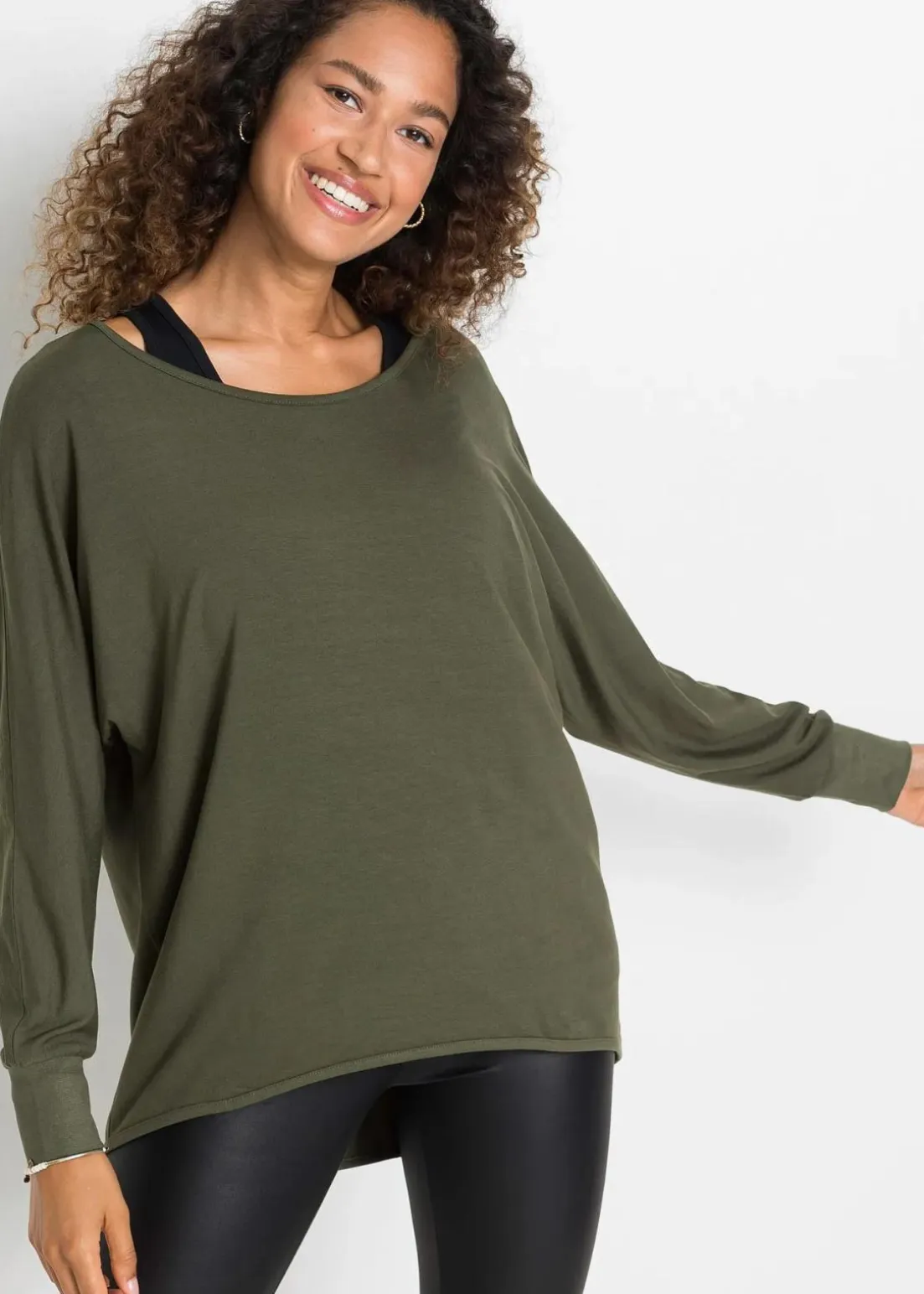 Longshirt mit Top aus Viskose-Mix