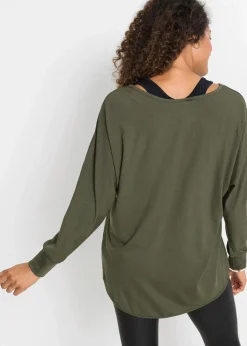 Longshirt mit Top aus Viskose-Mix