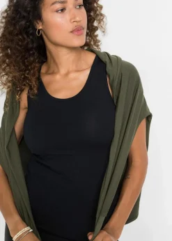 Longshirt mit Top aus Viskose-Mix