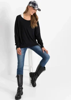 Longshirt mit Top aus Viskose-Mix