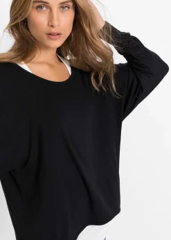 Longshirt mit Top aus Viskose-Mix