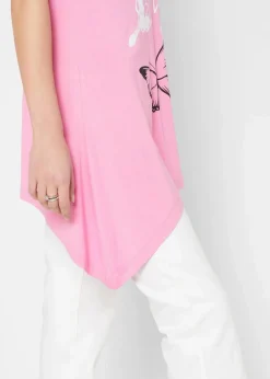 Longshirt mit Zipfel und Schmetterlingsmuster