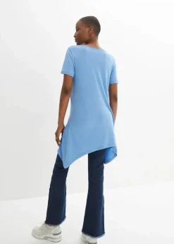 Longshirt mit Zipfel und Schmetterlingsmuster