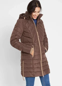 Long-Steppjacke mit Wattierung