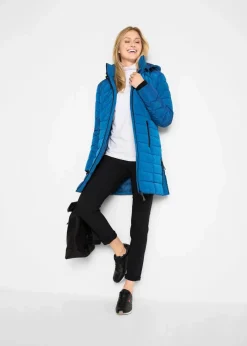Long-Steppjacke mit Wattierung