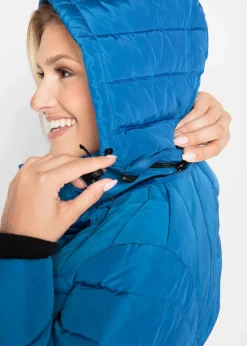 Long-Steppjacke mit Wattierung