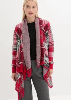 Longstrickjacke mit Fransen