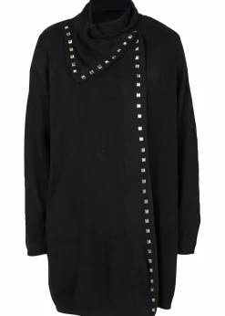 Longstrickjacke mit Nietendetails