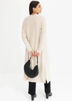 Longstrickjacke mit Viskose