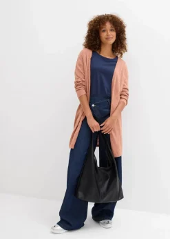 Longstrickjacke, offen