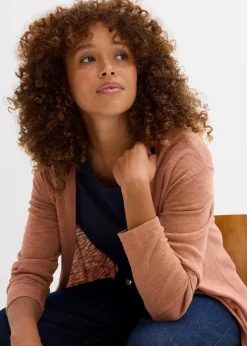 Longstrickjacke, offen