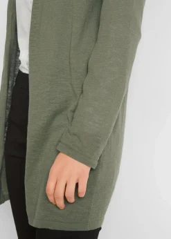 Longstrickjacke, offen