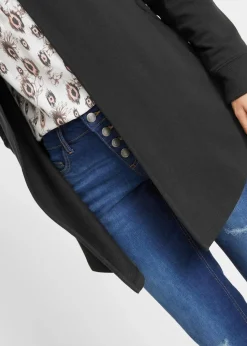 Long-Sweatjacke aus Baumwoll-Mix