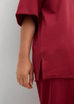 Long-Sweatshirt aus reiner Baumwolle