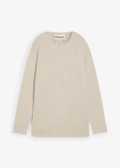 Long-Sweatshirt in Strickoptik