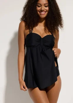 Long-Tankini mit verzierten Trägern (2-tlg.Set)