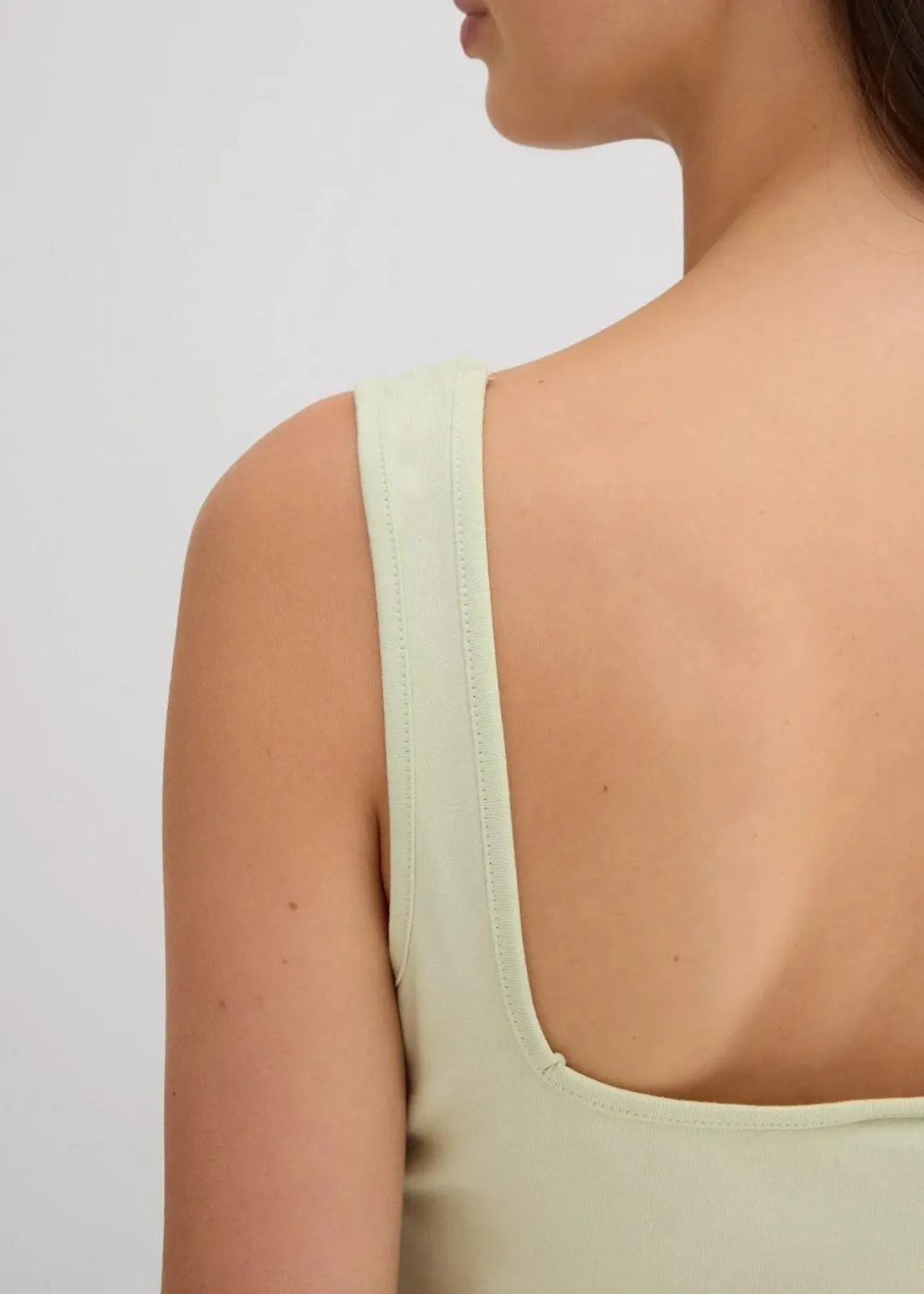 Long-Top aus elastischem Baumwoll-Mix