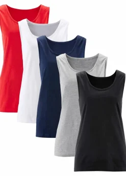 Long-Top aus reiner Baumwolle (5er Pack)