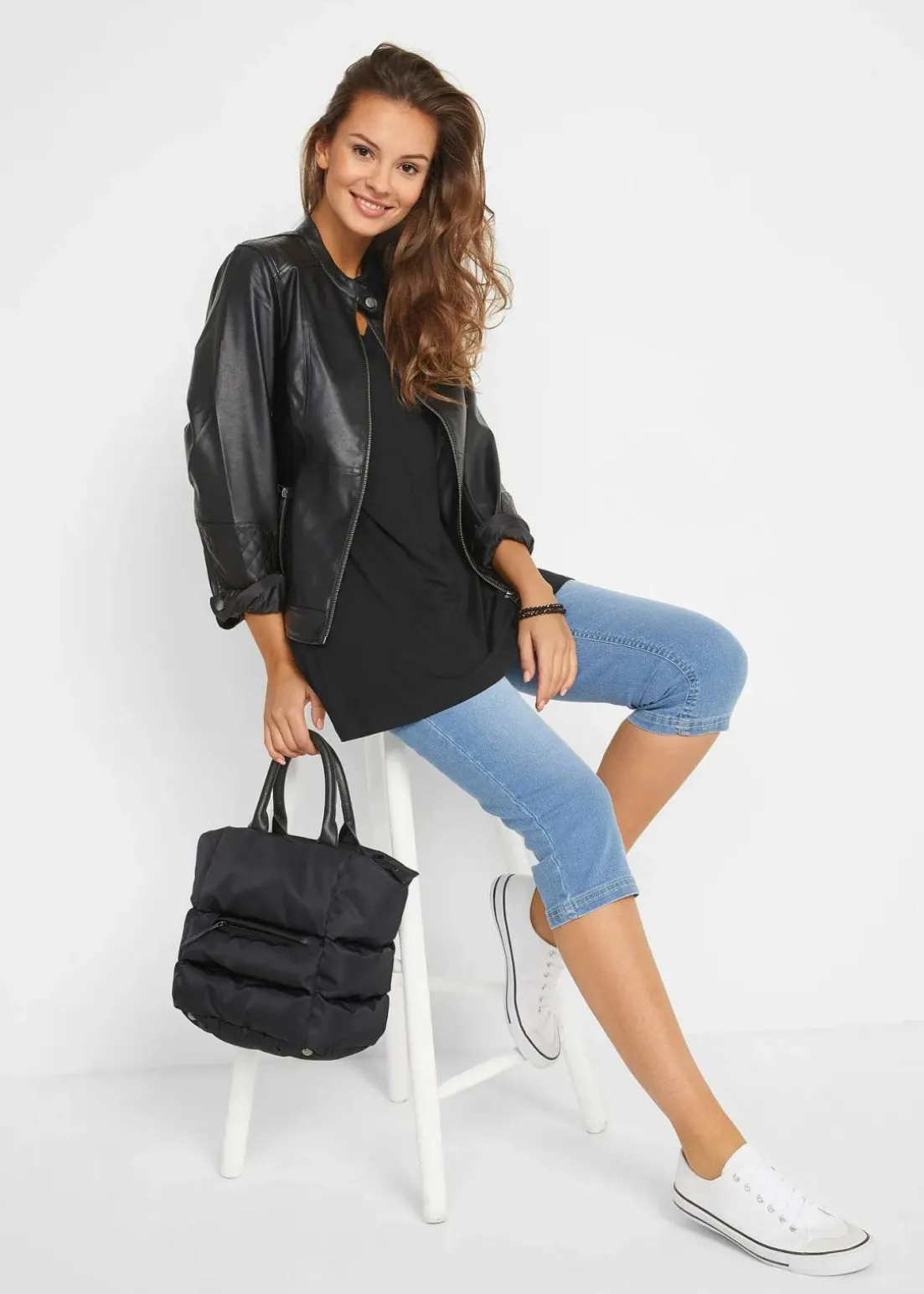 Long-Top aus Viskose-Mix