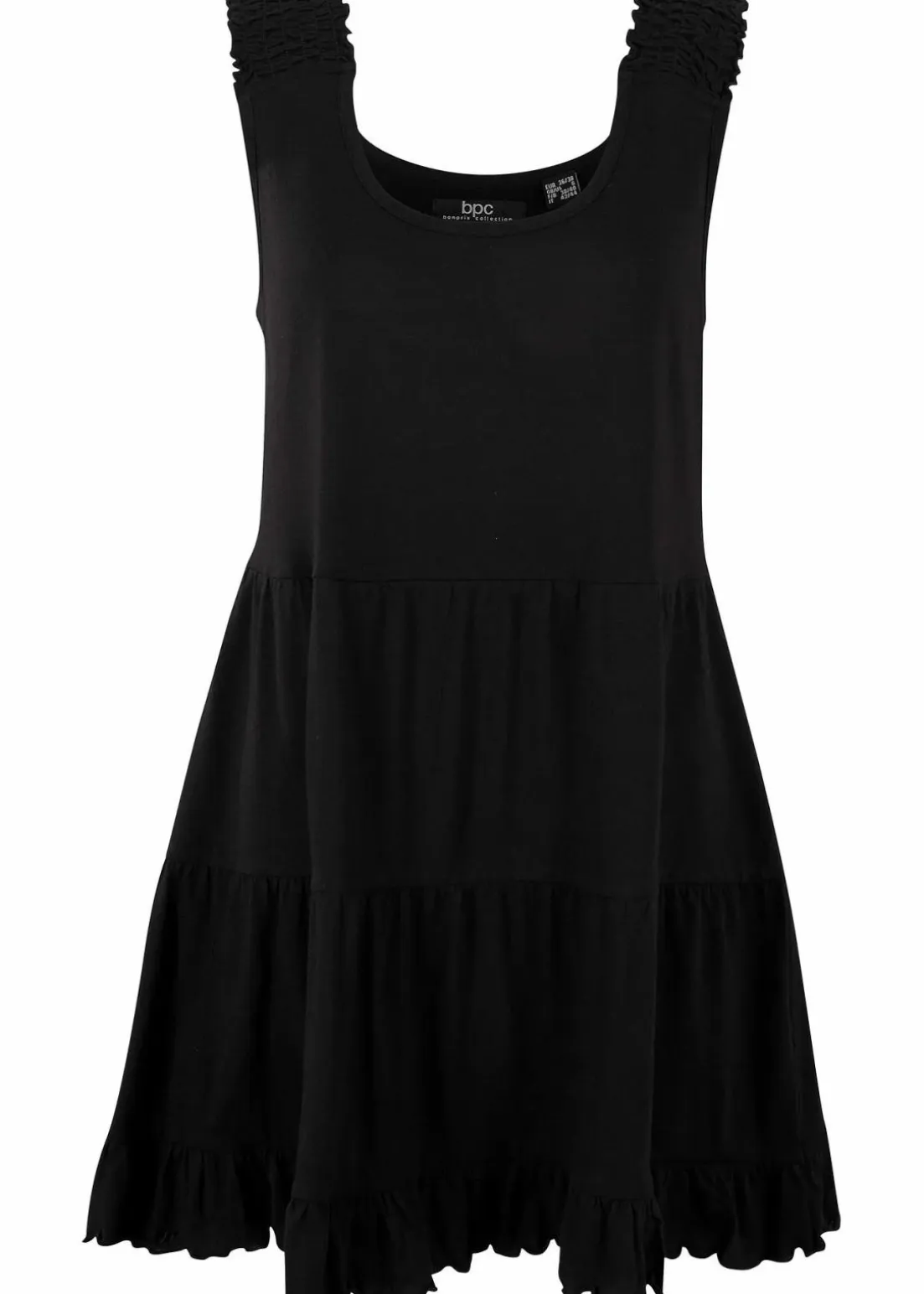 Long-Top mit Volants und breiten Trägern