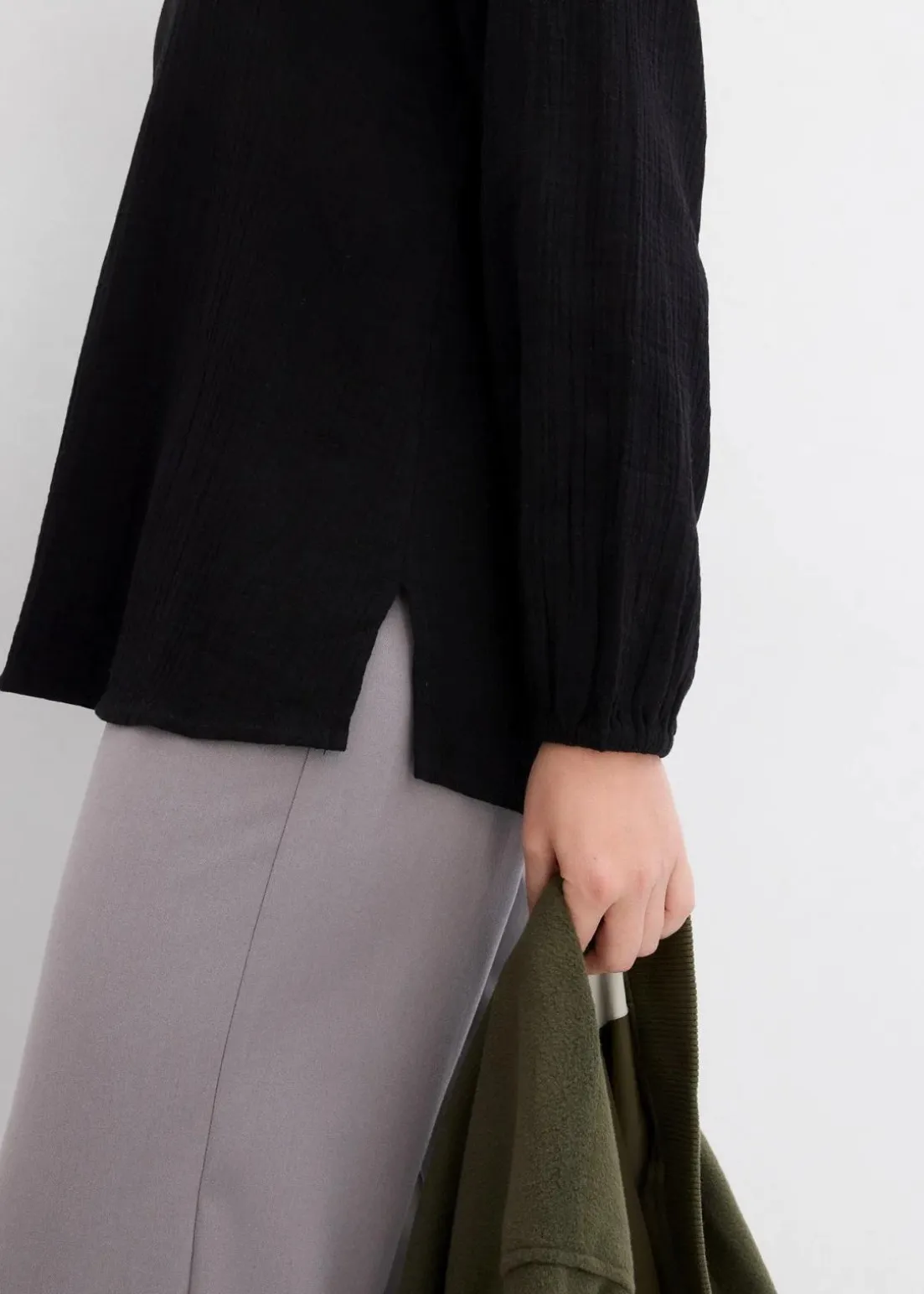 Long-Tunika aus Musselin