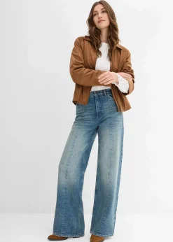 Loose Straight-Jeans High Waist, Low Stretch