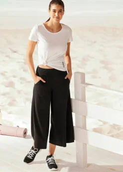 Loungewear Culotte mit weitem Bein