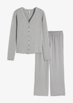 Loungewear Hausanzug aus weichem Pointelle-Jersey