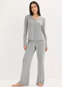 Loungewear Hausanzug aus weichem Pointelle-Jersey