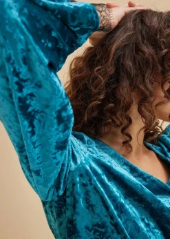 Loungewear Hausanzug aus schimmerndem Samt