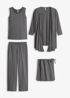 Loungewear Hausanzug (3-tlg.Set) mit Viskose
