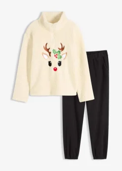 Loungewear Teddy Hausanzug mit Fleecehose