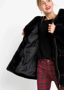 Lässige Fellimitat-Jacke