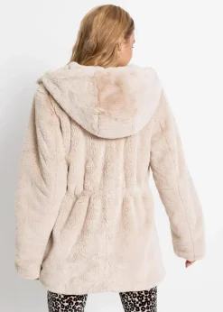 Lässige Fellimitat-Jacke