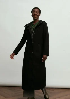 Mantel aus Wollimitat, Maxi-Länge