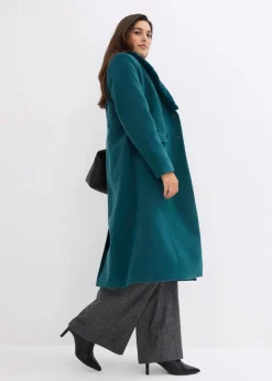 Mantel mit abknöpfbaren Fellimitatkragen