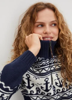 Maritimer Norweger-Pullover