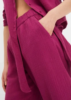 Marlenehose aus Baumwoll-Musselin