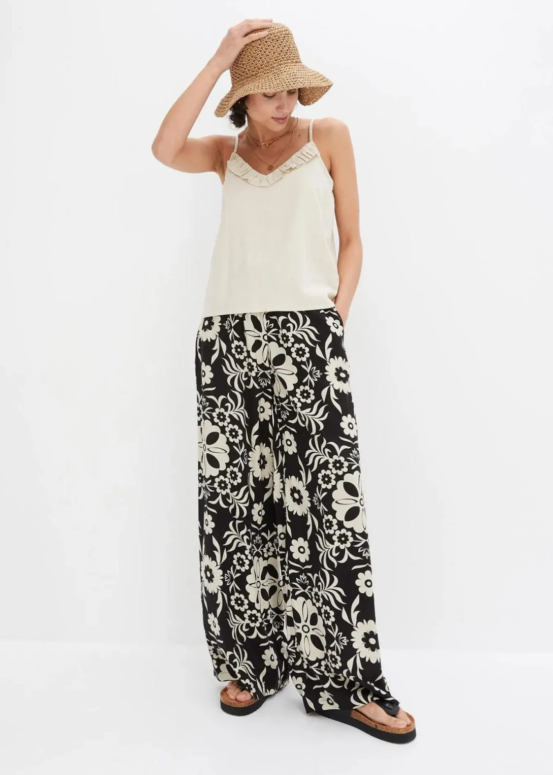 Marlenehose aus fließender Viskose