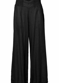 Marlenehose aus luftigem Leinen-Mix