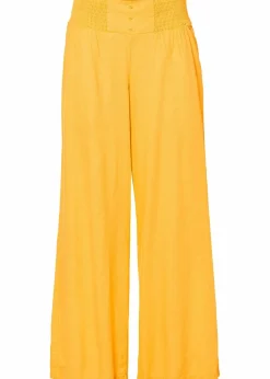 Marlenehose aus luftigem Leinen-Mix