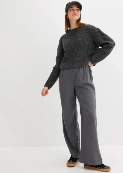 Marlene-Hose in Wolloptik