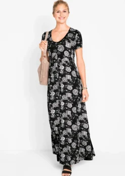 Maxi- Shirt- Kleid, kurzarm