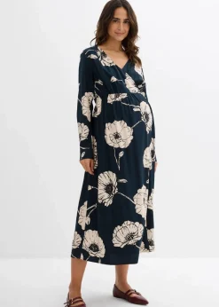 Maxi- Wickelkleid für die Schwangerschaft und danach