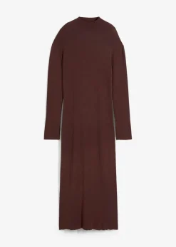 Maxi-Feinstrickkleid aus fließendem Viskose-Mix
